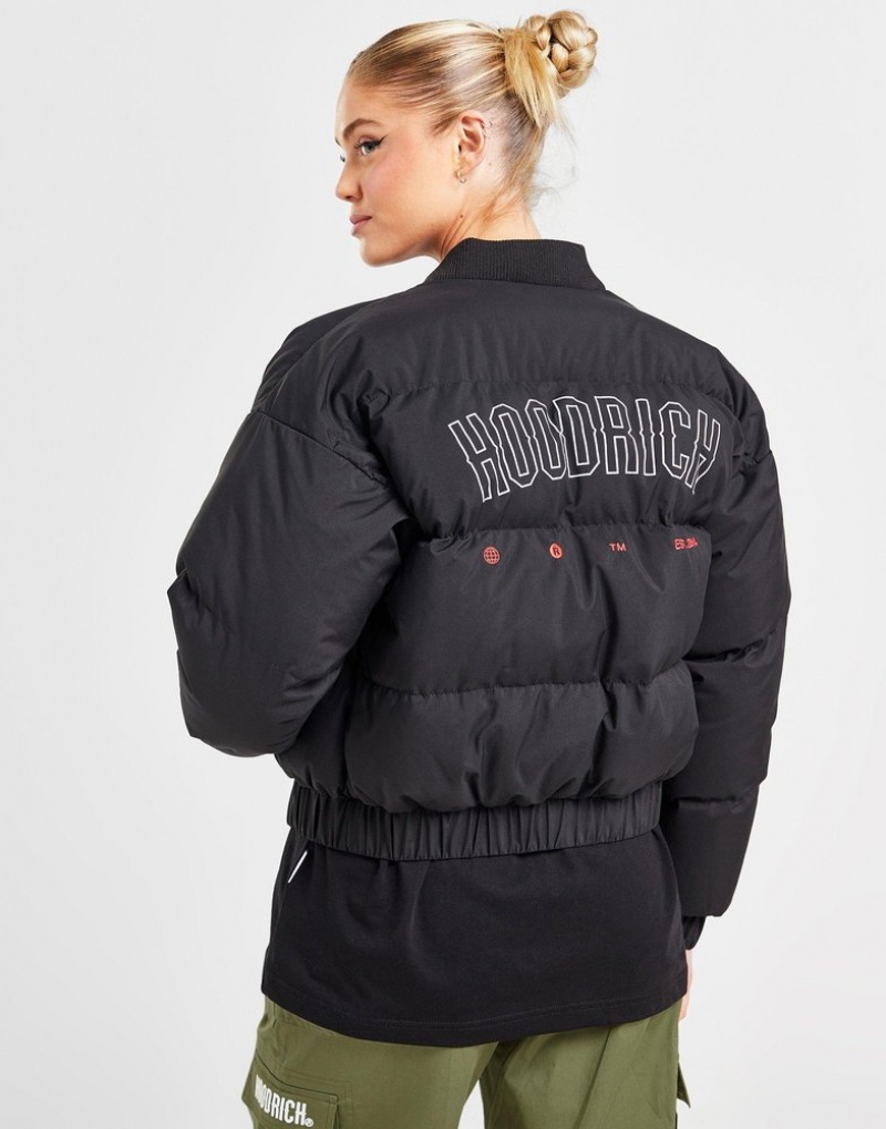 Black Hoodrich Combat Bomber Jacket Outerwear | YEGOJX-508