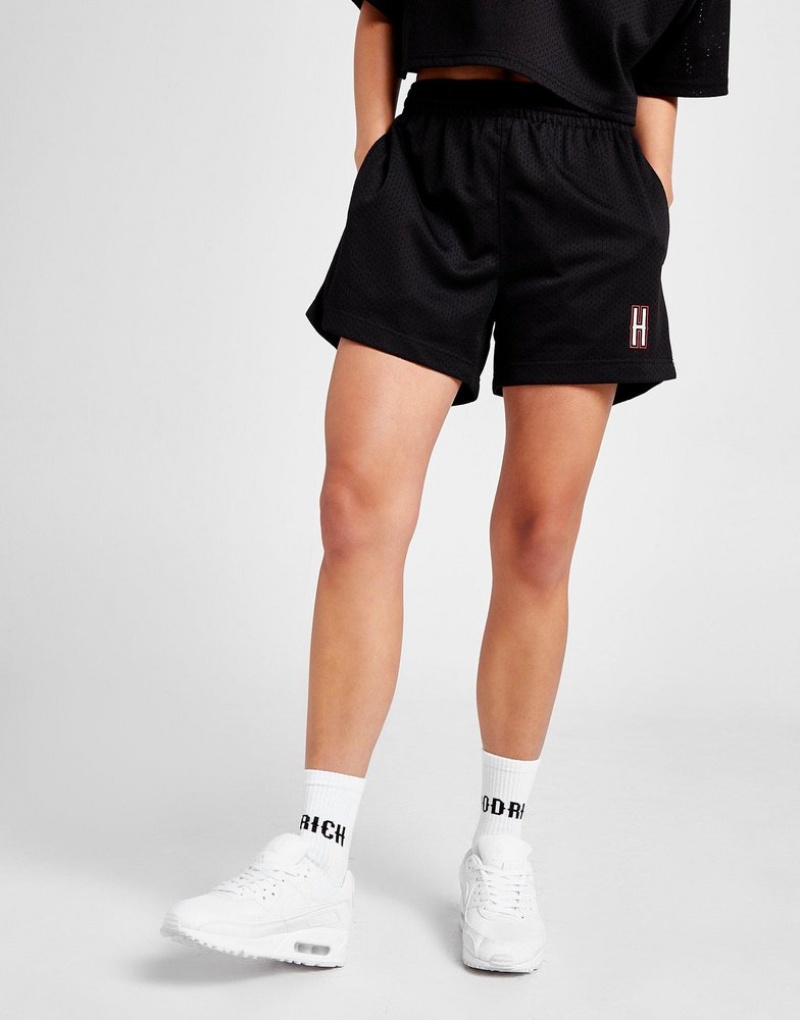 Black Hoodrich Court Poly Shorts Shorts | WJXLZV-391