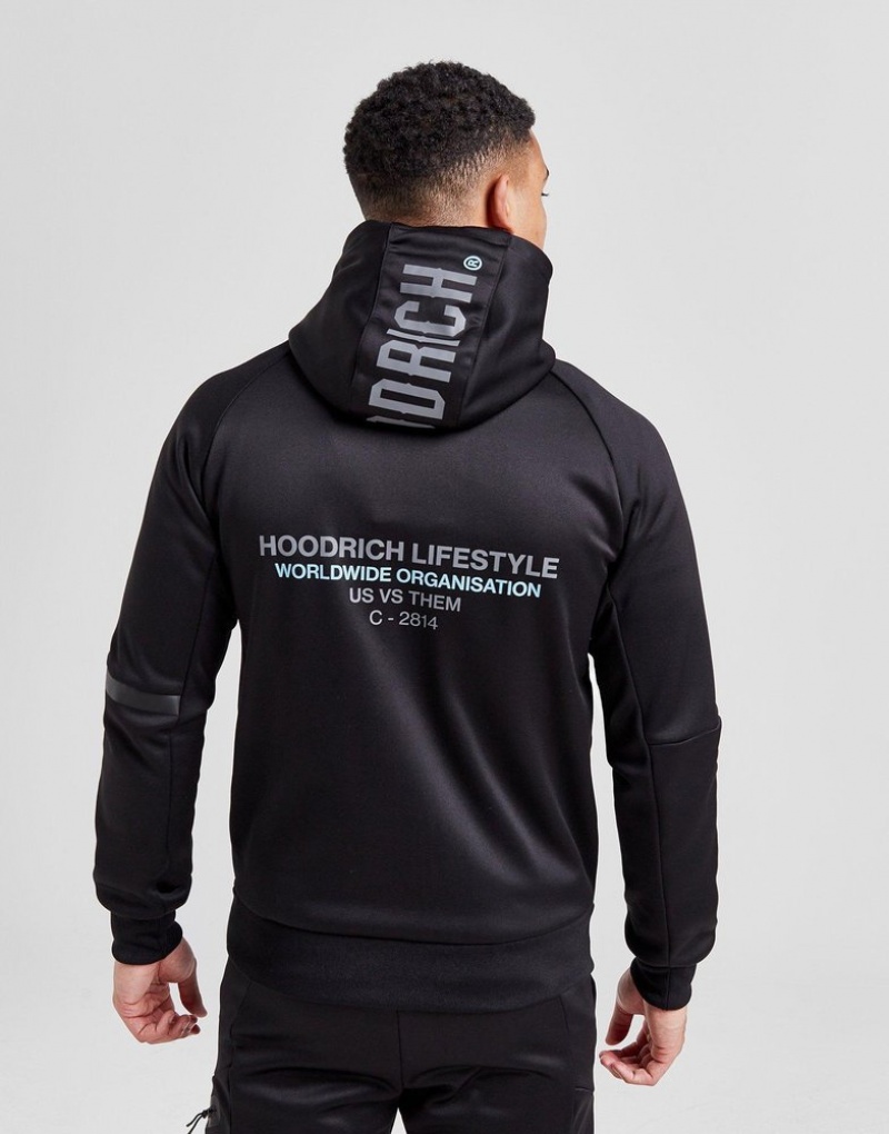 Black Hoodrich Cycle Full Zip Hoodie Hoodies | LNQ-021463