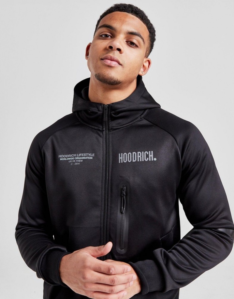 Black Hoodrich Cycle Full Zip Hoodie Hoodies | LNQ-021463