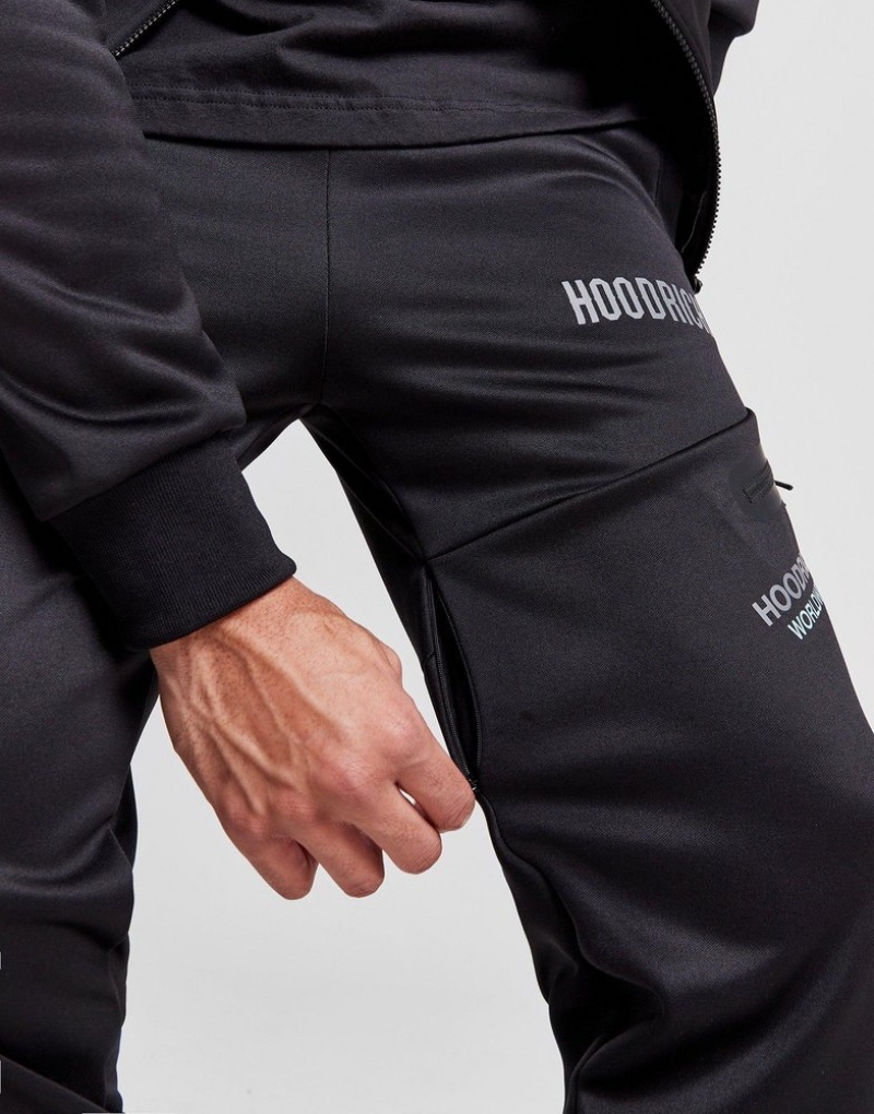 Black Hoodrich Cycle Joggers Joggers | JTX-048217