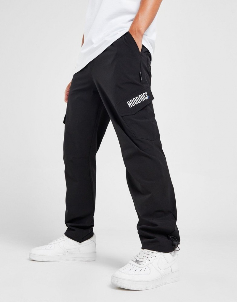 Black Hoodrich Disrict Cargo Track Pants Cargo Pants | XYP-491503