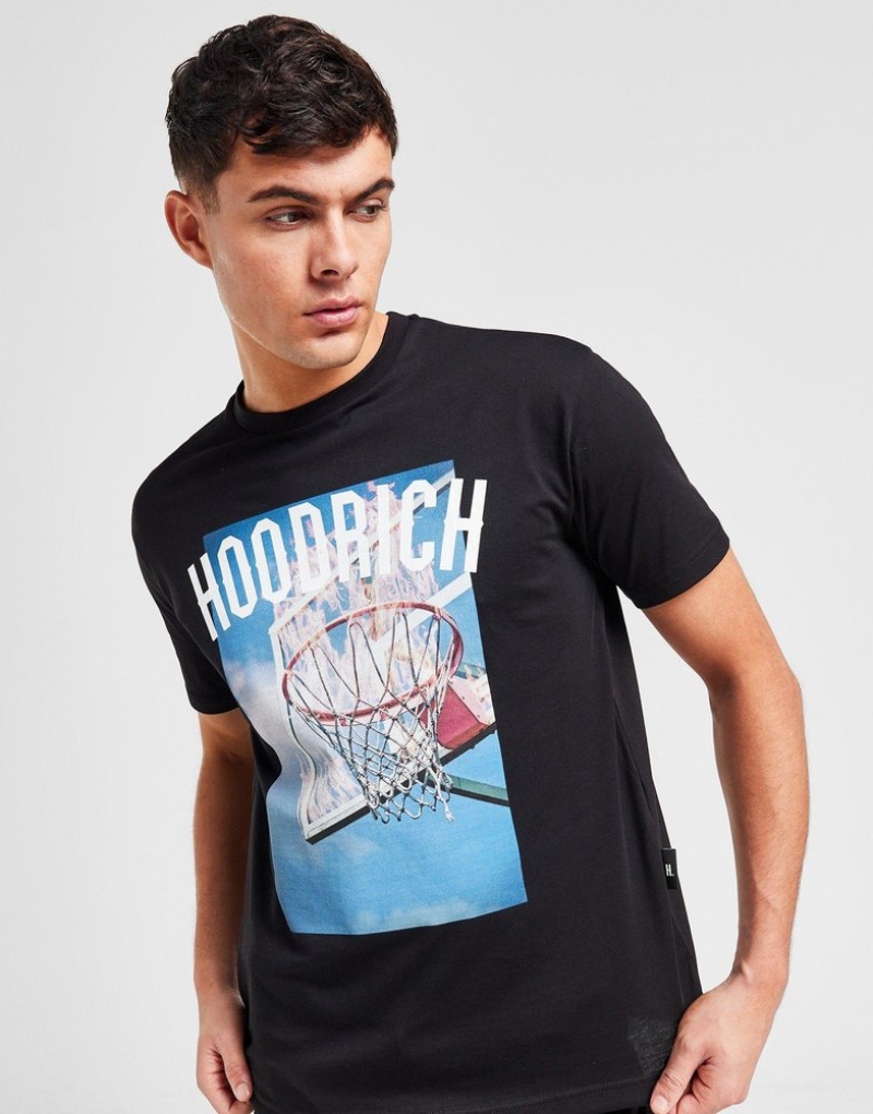 Black Hoodrich Hoop T-Shirt T-shirts | MJT-815932