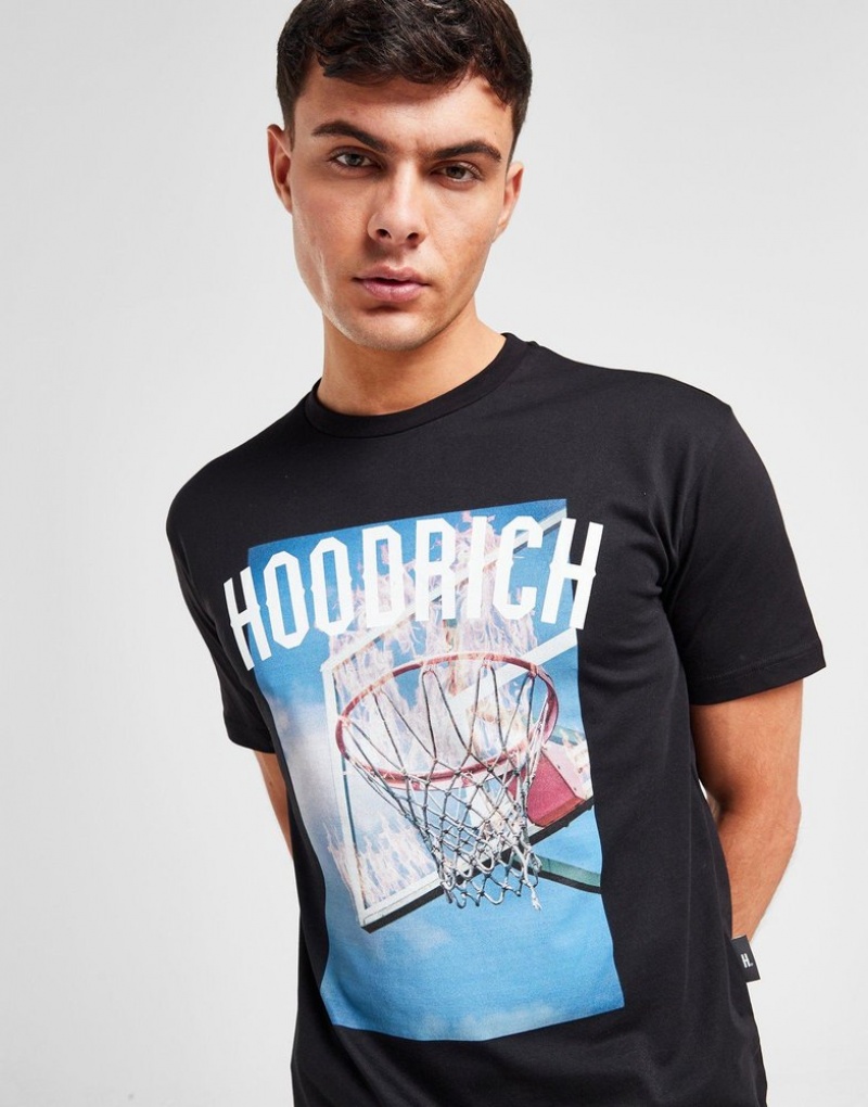 Black Hoodrich Hoop T-Shirt T-shirts | MJT-815932