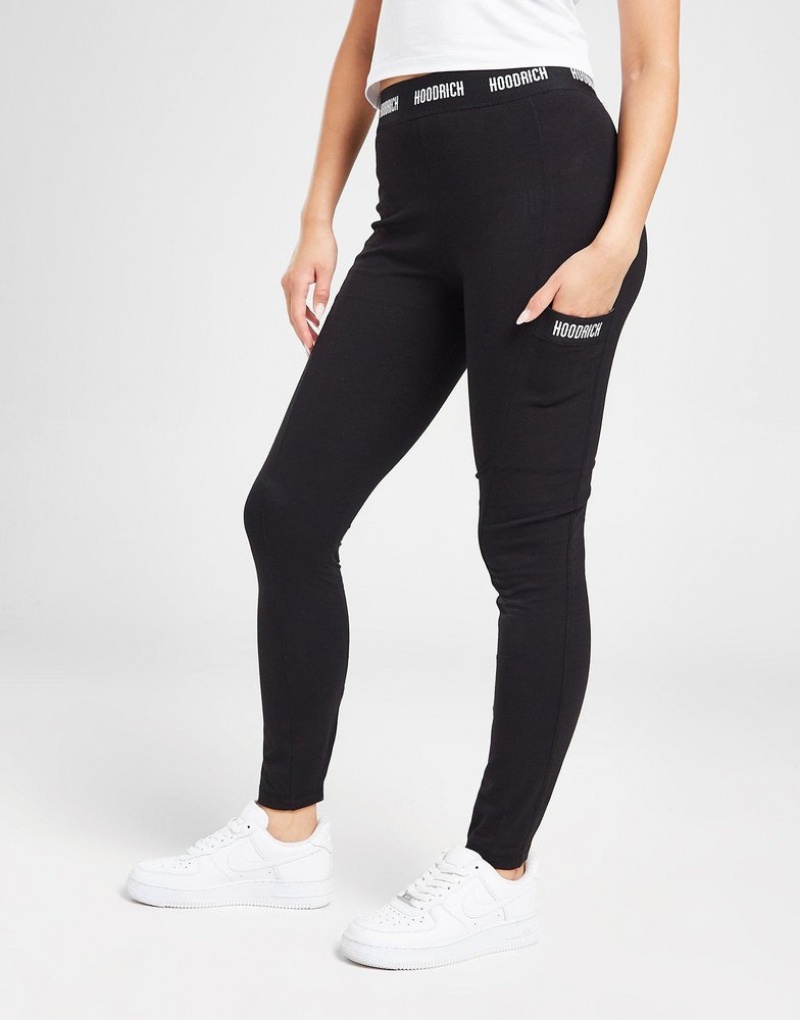 Black Hoodrich Intel v2 Leggings Leggings | BQALHS-902