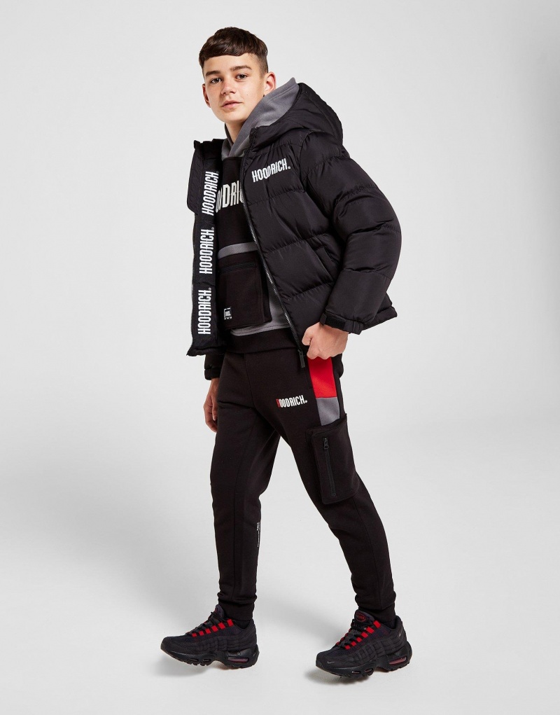 Black Hoodrich Mound Padded Jacket Junior Outerwear | CDEILYF-97