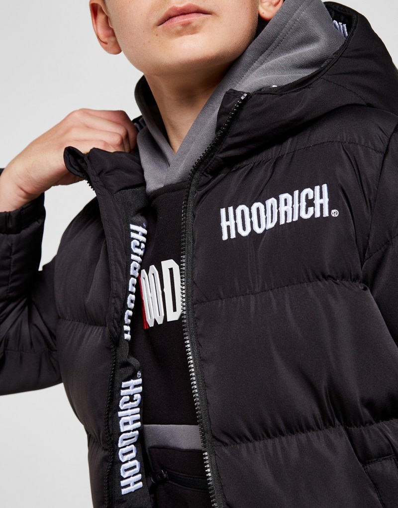 Black Hoodrich Mound Padded Jacket Junior Outerwear | CDEILYF-97