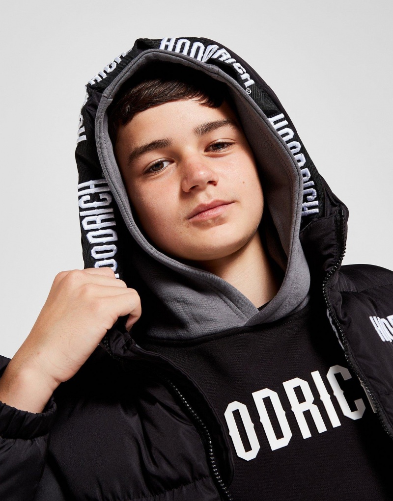 Black Hoodrich Mound Padded Jacket Junior Outerwear | CDEILYF-97