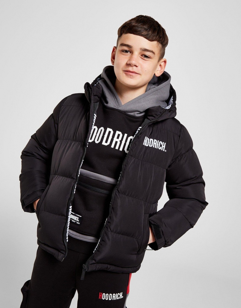 Black Hoodrich Mound Padded Jacket Junior Outerwear | CDEILYF-97