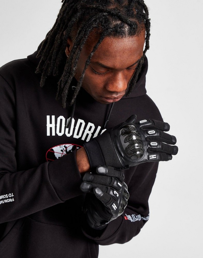 Black Hoodrich OG Motorcross Tactical Gloves Gloves and Scarves | DSX-492678