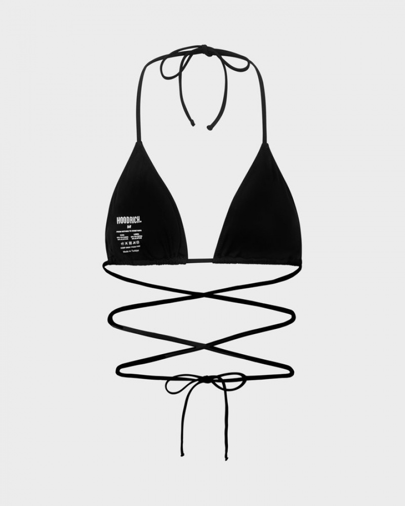 Black Hoodrich OG Palm Bikini Top Bikini | 9137-JKMZD