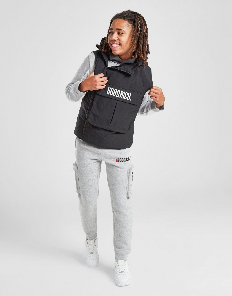 Black Hoodrich Observe Gilet Junior Outerwear | YXMUCFT-59