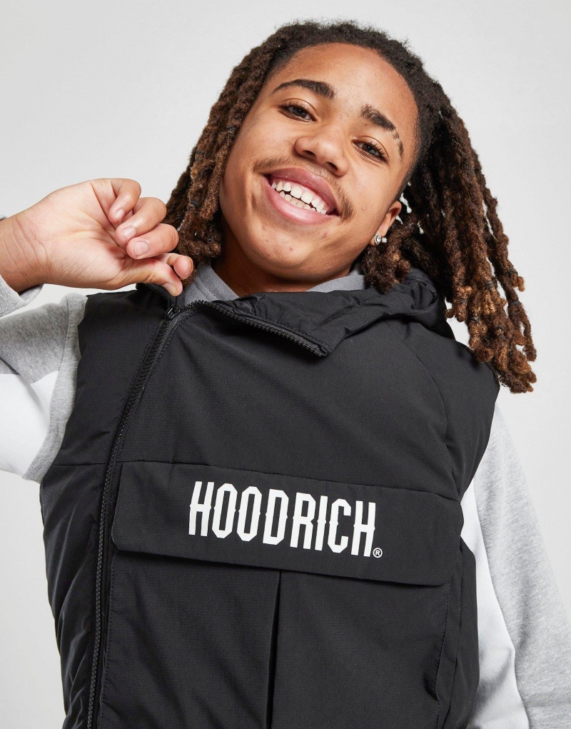 Black Hoodrich Observe Gilet Junior Outerwear | YXMUCFT-59