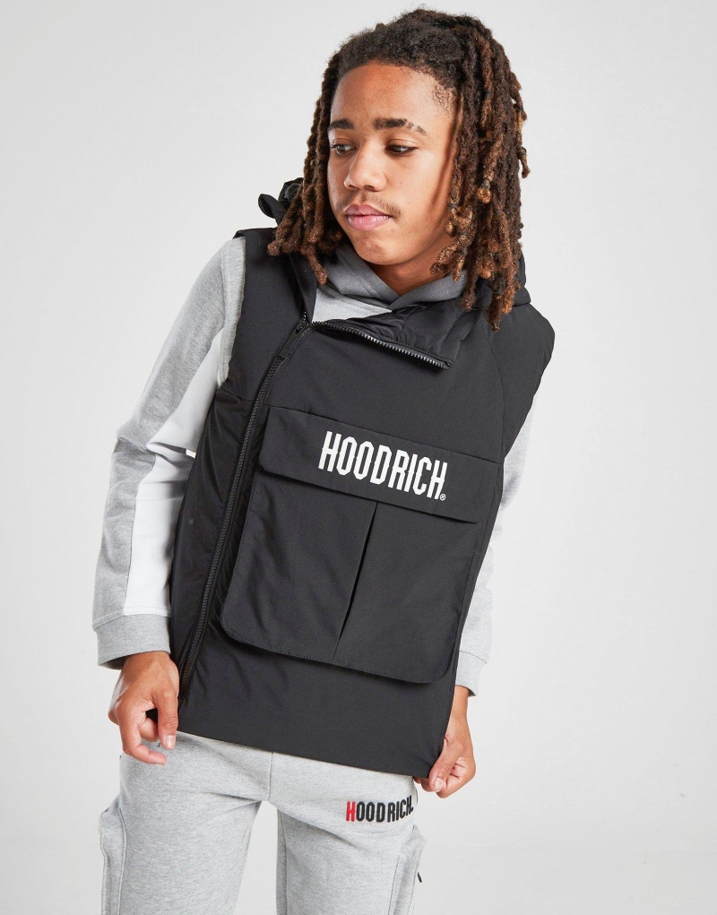 Black Hoodrich Observe Gilet Junior Outerwear | YXMUCFT-59