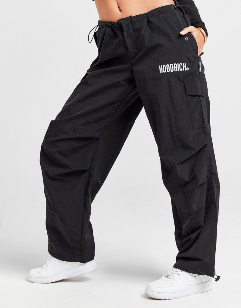 Black Hoodrich Parachute Pants Cargo Pants | FKDAJM-390