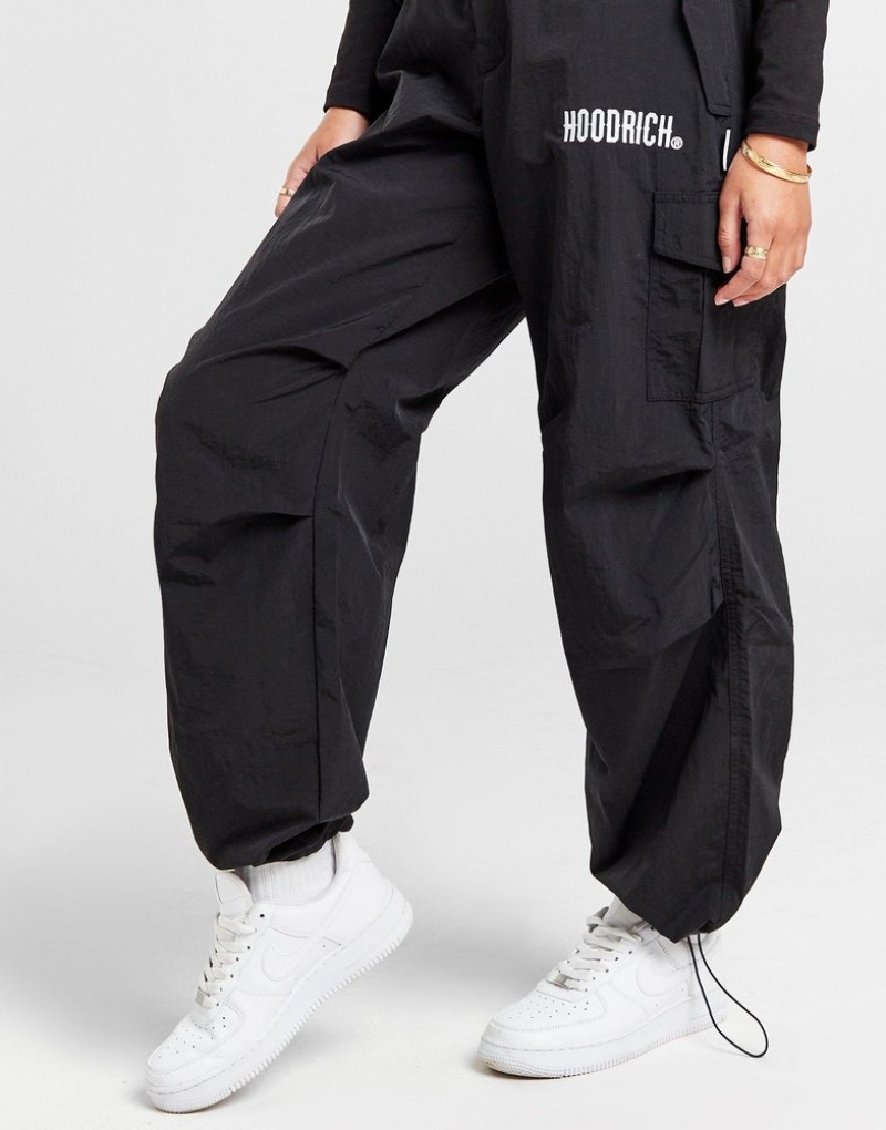 Black Hoodrich Parachute Pants Cargo Pants | FKDAJM-390