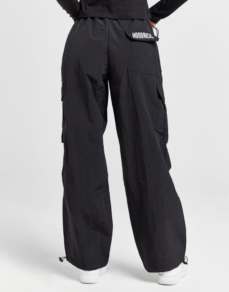 Black Hoodrich Parachute Pants Cargo Pants | FKDAJM-390