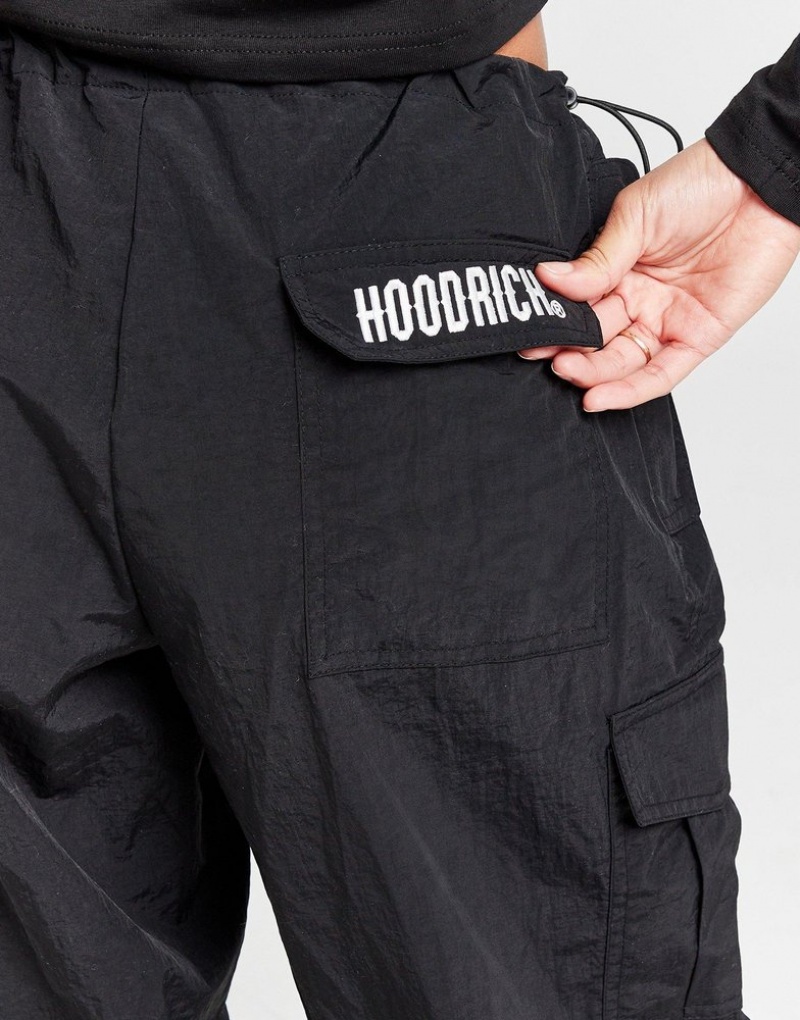 Black Hoodrich Parachute Pants Cargo Pants | FKDAJM-390