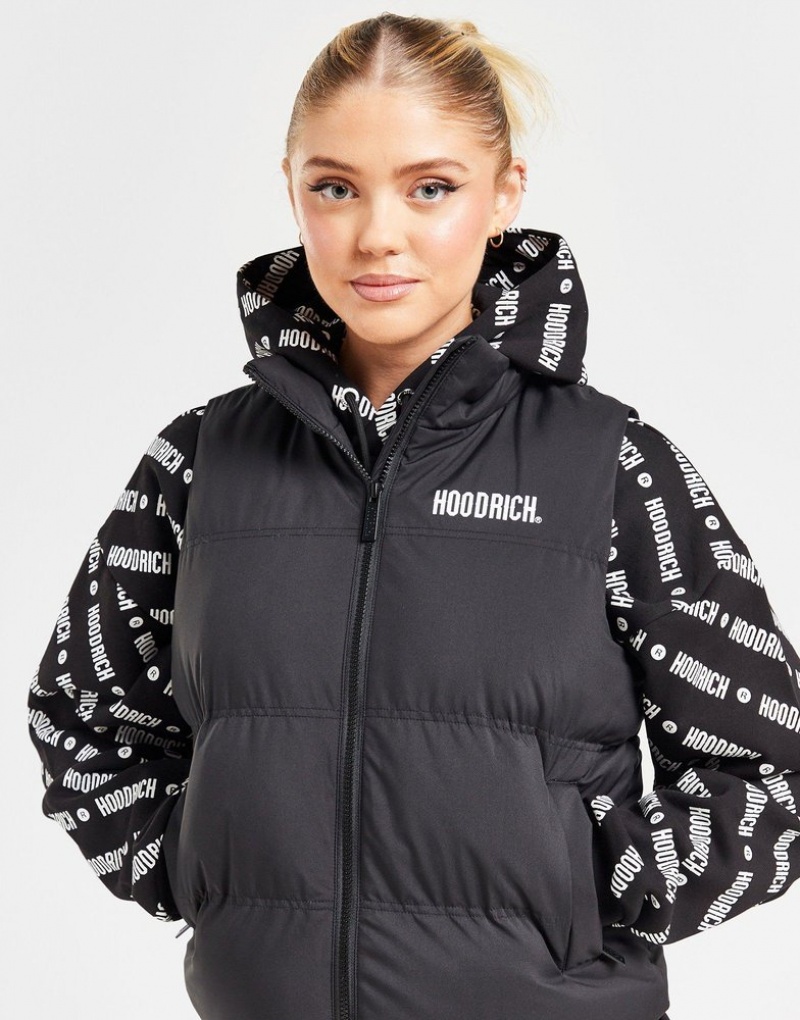 Black Hoodrich Puffer Gilet Outerwear | ZFDARJ-960