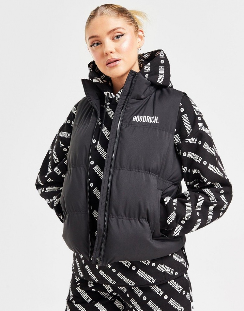 Black Hoodrich Puffer Gilet Outerwear | ZFDARJ-960