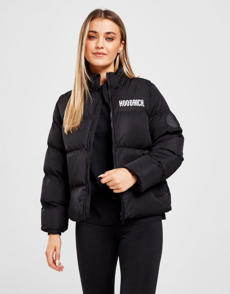 Black Hoodrich Short Puffer Jacket Outerwear | KMWJZO-120