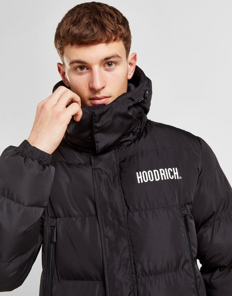 Black Hoodrich Stack Longline Jacket Outerwear | KQF-789306