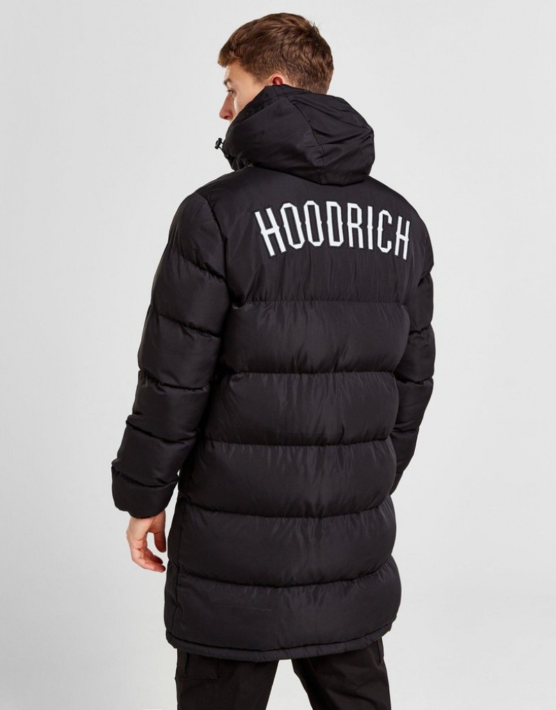 Black Hoodrich Stack Longline Jacket Outerwear | KQF-789306