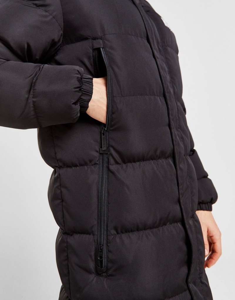 Black Hoodrich Stack Longline Jacket Outerwear | KQF-789306