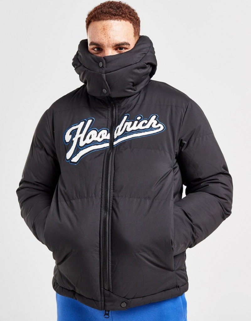 Black Hoodrich Stadium Jacket Outerwear | QLE-978450