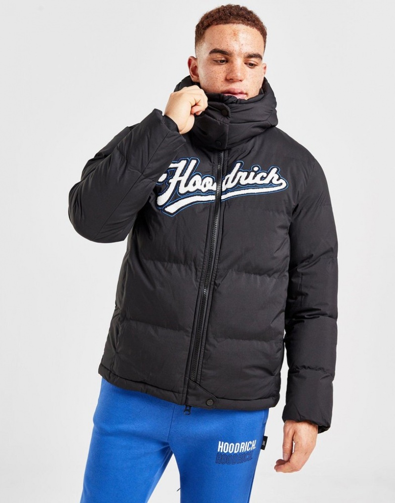 Black Hoodrich Stadium Jacket Outerwear | QLE-978450