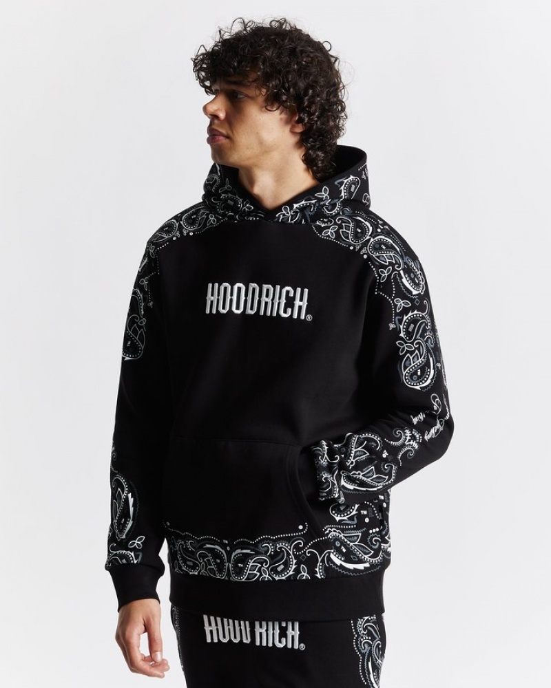 Black/white/lava smoke Hoodrich OG Motif Hoodie Hoodies | 9643-ESHAU