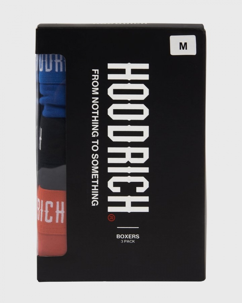 Blue/Black/Red Hoodrich OG Charge 3 Pack Boxers Boxers | 7396-INHTL