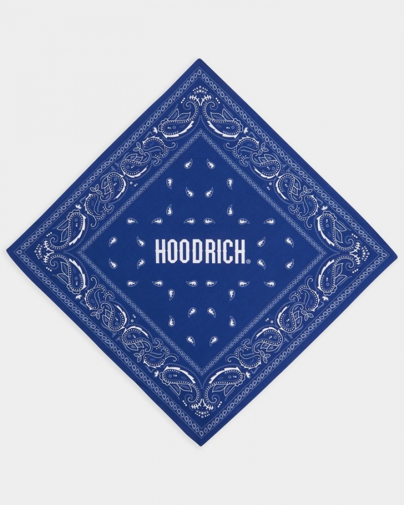 Blue/White Hoodrich OG Motif Bandana Ballys & Bandanas | 5192-WBPIS