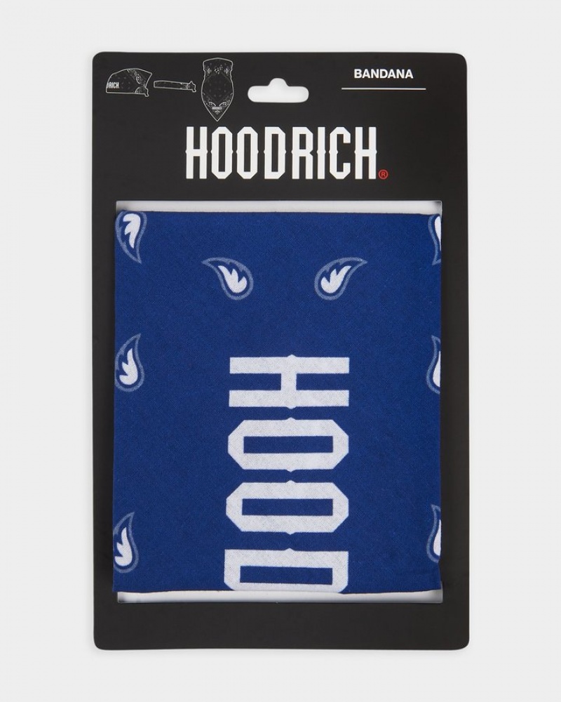 Blue/White Hoodrich OG Motif Bandana Ballys & Bandanas | 5192-WBPIS