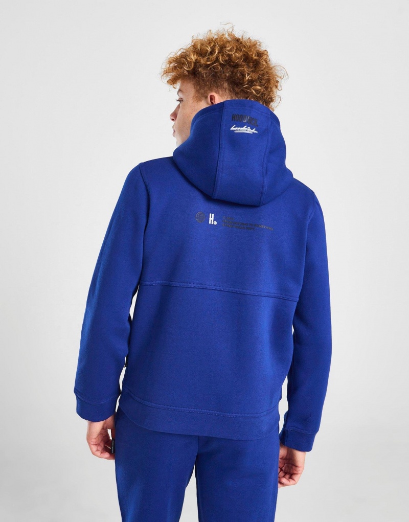 Blue Hoodrich Certify Overhead Hoodie Junior Hoodies | GEPALMW-47