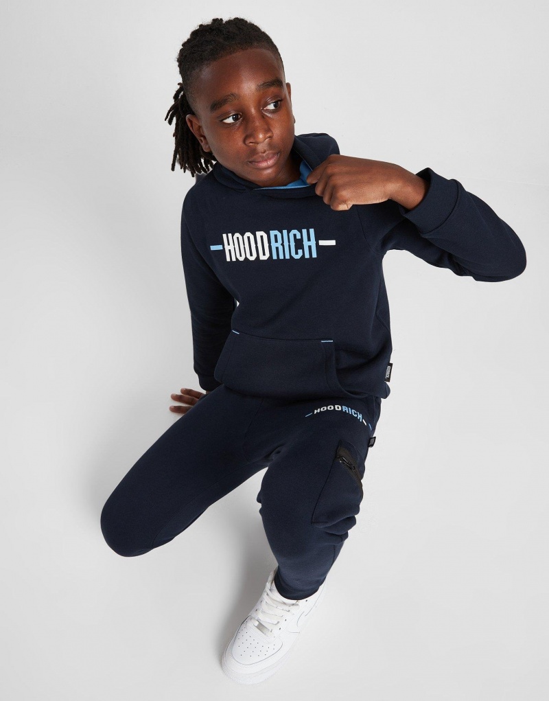 Blue Hoodrich Deflect Overhead Hoodie Junior Hoodies | ENZCVBS-92