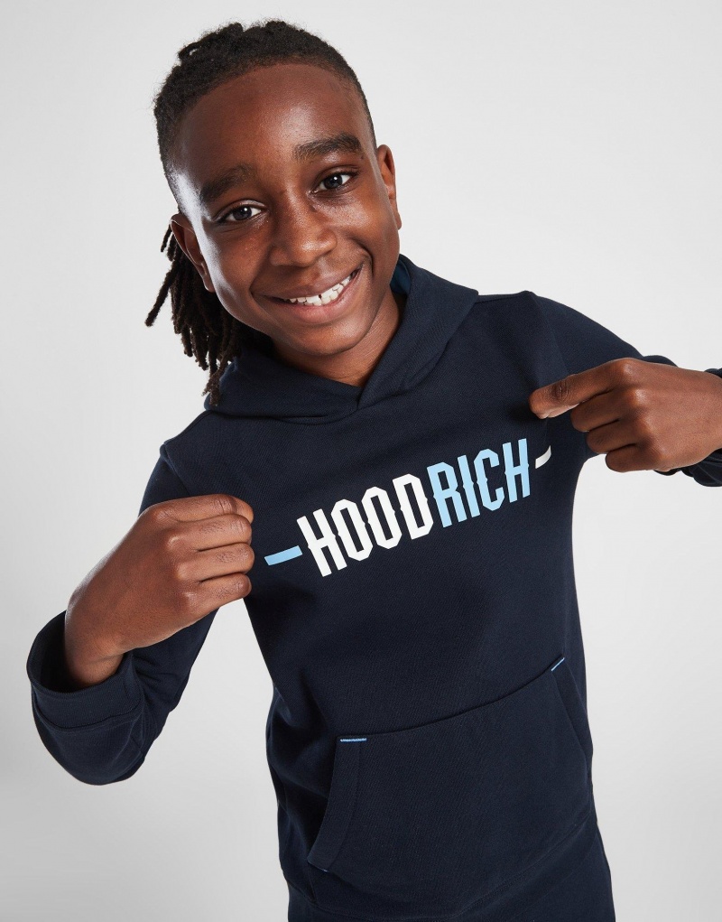 Blue Hoodrich Deflect Overhead Hoodie Junior Hoodies | ENZCVBS-92