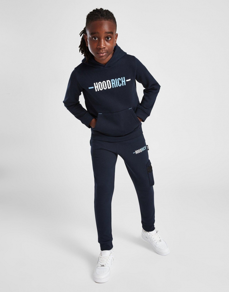 Blue Hoodrich Deflect Overhead Hoodie Junior Hoodies | ENZCVBS-92