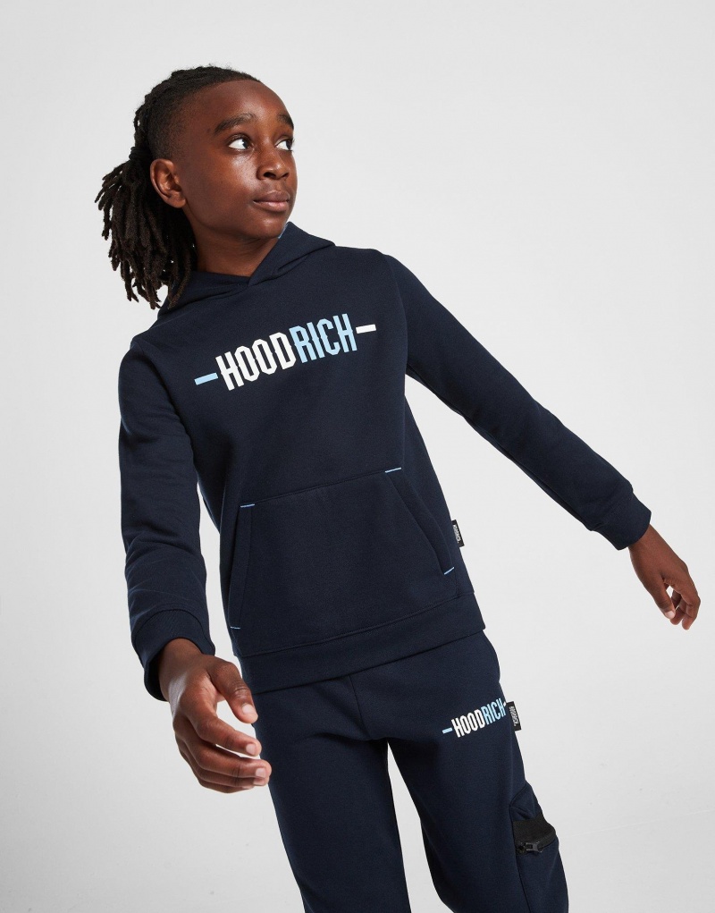 Blue Hoodrich Deflect Overhead Hoodie Junior Hoodies | ENZCVBS-92