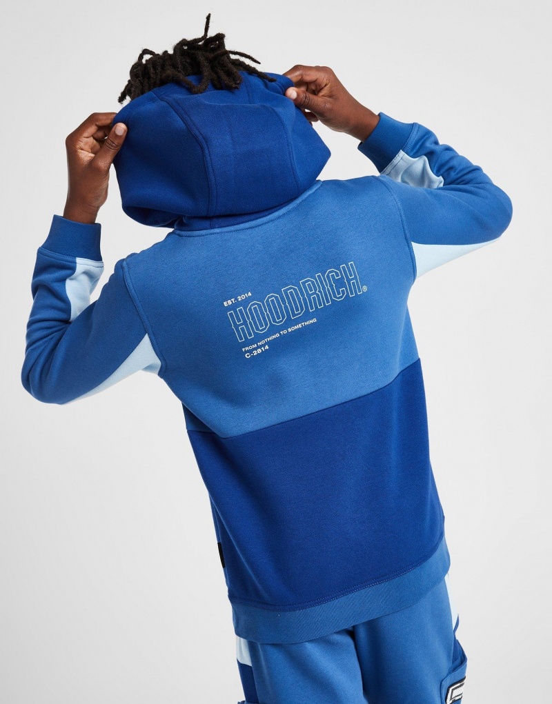 Blue Hoodrich Expand Overhead Cargo Hoodie Junior Hoodies | ZEXBHNJ-03