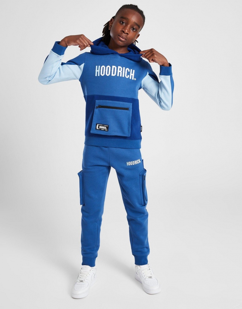 Blue Hoodrich Expand Overhead Cargo Hoodie Junior Hoodies | ZEXBHNJ-03