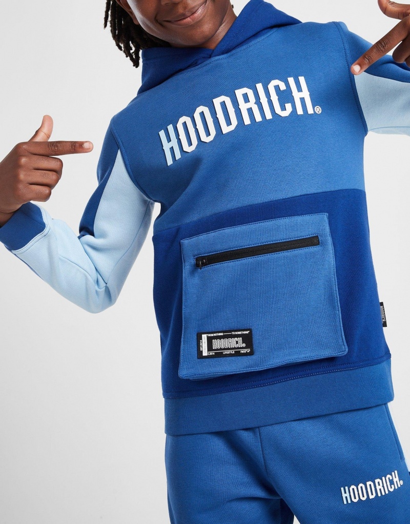 Blue Hoodrich Expand Overhead Cargo Hoodie Junior Hoodies | ZEXBHNJ-03