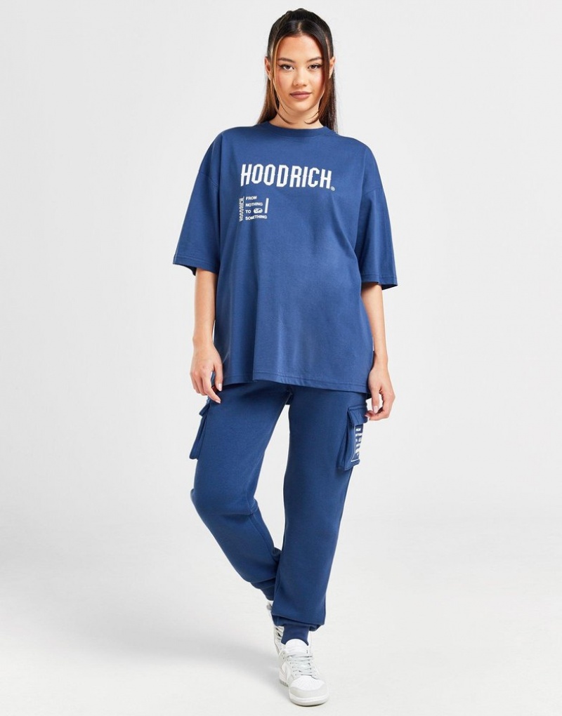 Blue Hoodrich Frenzy v2 Boyfriend T-Shirt T-shirts | ZEMTIA-809