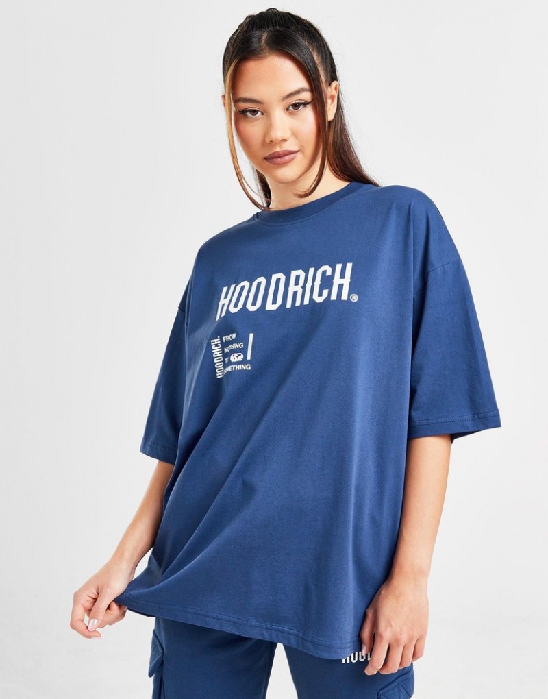 Blue Hoodrich Frenzy v2 Boyfriend T-Shirt T-shirts | ZEMTIA-809