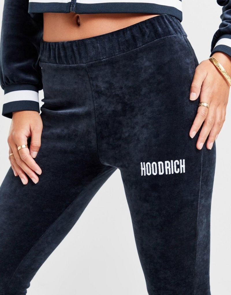 Blue Hoodrich Velour Flared Leggings Leggings | YNLPXI-657