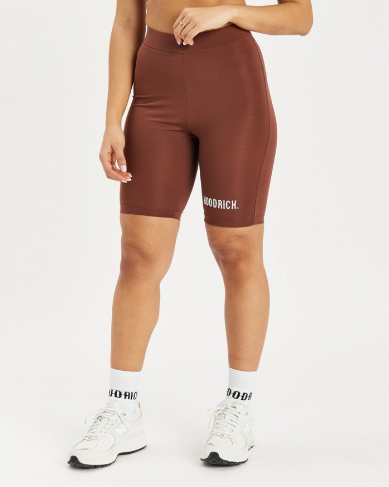 Brunette/White/Irish Cream Hoodrich OG Raise Cycling Shorts Bottoms | 4751-XILOA