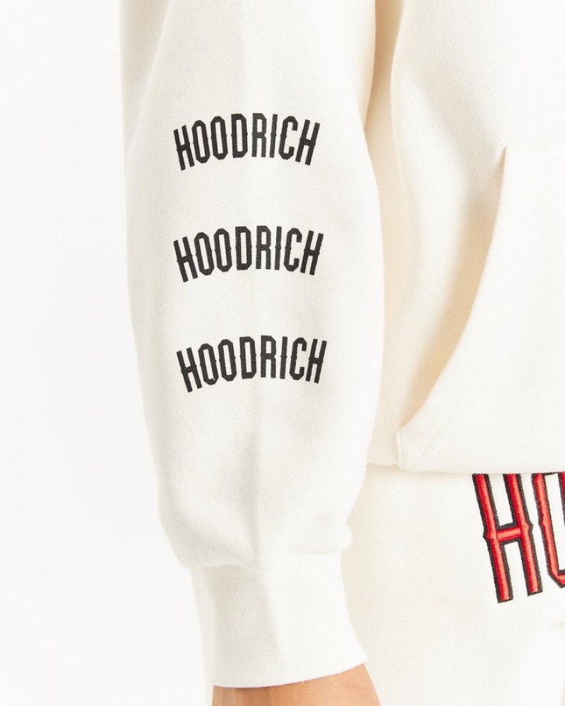 Cream/Red/Black Hoodrich OG Breeze Hoodie Hoodies | 0715-FUEWI