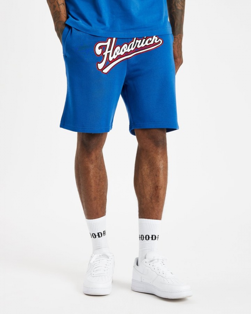 Déjà vu Blue/White/Mars Red Hoodrich Stadium Shorts Bottoms | 0245-IHZAG