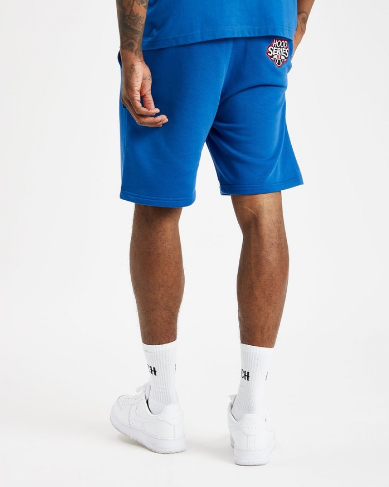 Déjà vu Blue/White/Mars Red Hoodrich Stadium Shorts Bottoms | 0245-IHZAG