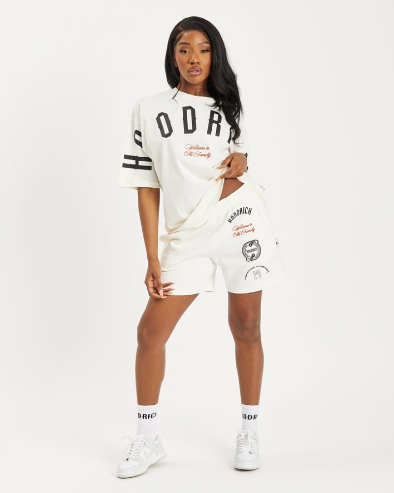 Egret/Black/Flame Hoodrich OG Match Shorts Shorts | 1043-YQBIM